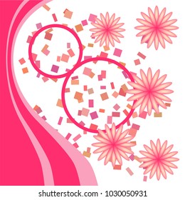 Greeting card for March 8. International Women's Day. Flowers, abstraction, vector illustration.