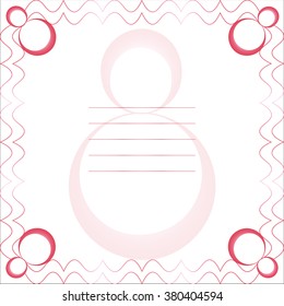 Greeting card with March 8 - women's day design. Vector illustration eps10 graphic