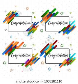 greeting card with memphis style use for business banner or promotion sale 