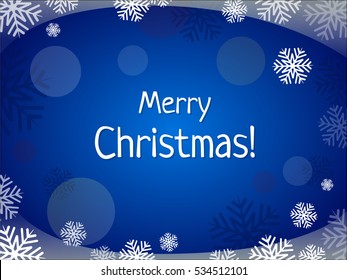 Greeting Card. Merry Christmas and Happy New Year lettering, vector illustration.