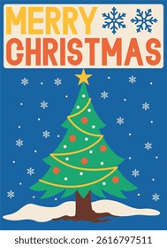 Greeting Card Merry Christmas illustration