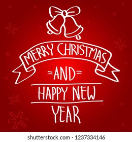greeting card merry christmas, poster or banner design 