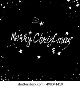 Greeting card. Merry Christmas! Vector illustration.