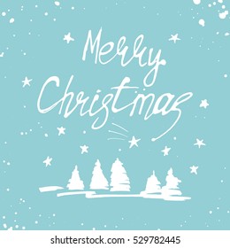 Greeting card. Merry Christmas. Vector illustration.