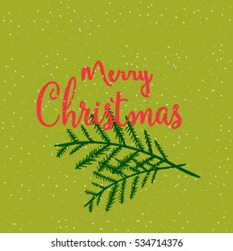 Greeting card Merry Christmas. Vector.