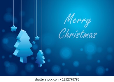 Greeting Card Merry Christmas. Winter Vector Background Snow Type 