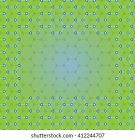 Greeting card. Molecular structure, atomic structure and science concept. Technology molecular sieve. Abstract background. Vector illustration
