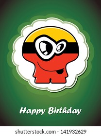 Greeting card with monster