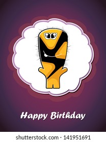 Greeting card with monster