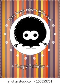 Greeting card with monster