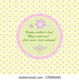 Greeting card for Mother's Day