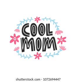 Greeting card for Mother's day. Hand drawn lettering.