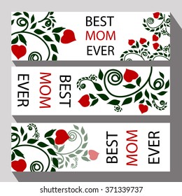 Greeting card for Mother's Day or mom's congratulations for a good mood or other