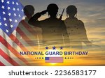 Greeting card for National Guard Day - 13 December. EPS10 vector