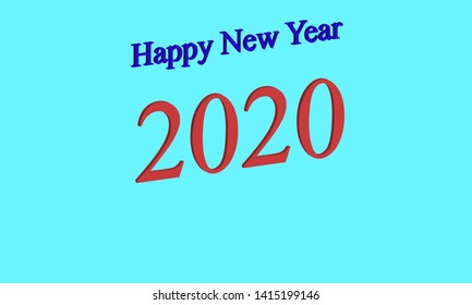 greeting card with the new 2020 