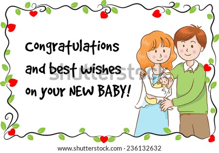 greeting card new born baby stock vector royalty free 236132632 new baby congratulation cards