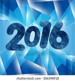 Greeting card for the new year 2016