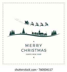 Greeting card with new year 2018 white background with green pattern. Vector illustration.