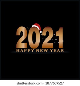 Greeting card of new year 2021 - Vector illustration