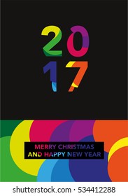 Greeting card. New Year. Eps10. Vector