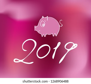 Greeting Card of New Year. Vector Ilustration.