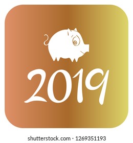 Greeting Card of New Year. Vector Ilustration.