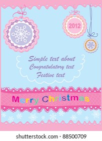 greeting card. New Year's Eve. Christmas. Vector.