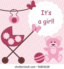 greeting card for newborn girl