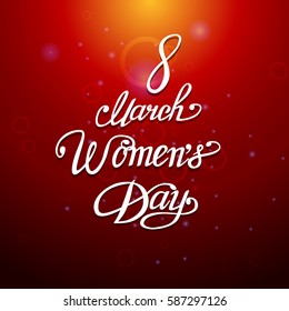 greeting card on March 8, Women's Day