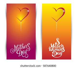 greeting card on March 8, Women's Day