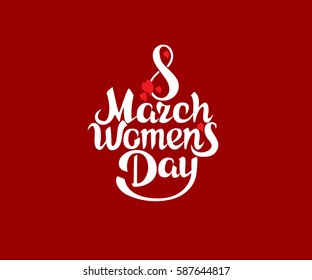 greeting card on March 8, Women's Day