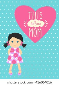 greeting card on Mother's Day. Vector illustration. Mother's Day