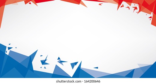 Greeting card origami of France. A greeting card with the theme of flag of France