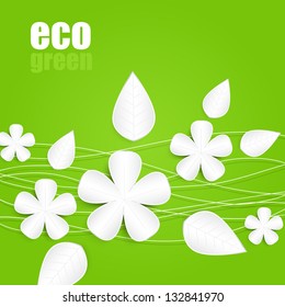 Greeting card with paper flower
