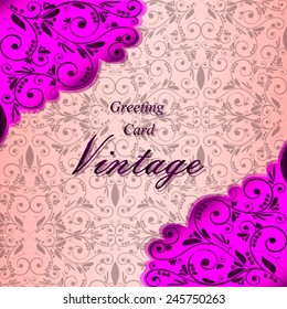 greeting card ( pattern ornament) - vintage