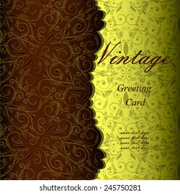 greeting card ( pattern ornament) - vintage