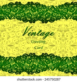 greeting card ( pattern ornament) - vintage