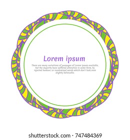 greeting card with patterns of the mandala