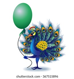 Greeting card with peacock. Frame of peacock made in vector. Perfect cards, or for any other kind of design, birthday and other holiday.