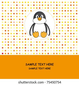 Greeting card. Penguin