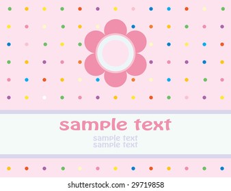 Greeting card in pink. Vector-Illustration