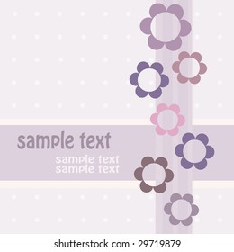 Greeting card in pink. Vector-Illustration