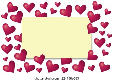 Greeting card. Place for text. Valentine's Day.
High quality vector illustration.