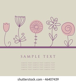 Greeting card with place for text. Vector illustration.