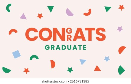 Greeting card or poster congrats graduate