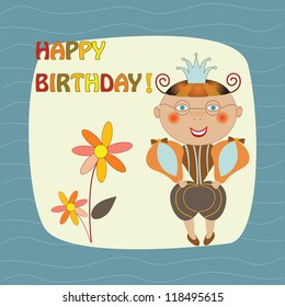 	greeting card with a prince