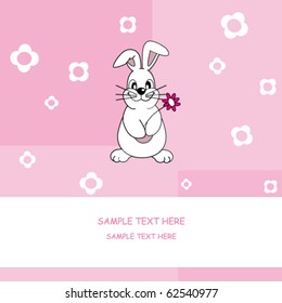 Greeting card. Rabbit