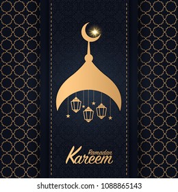 Greeting card with ramadan kareem