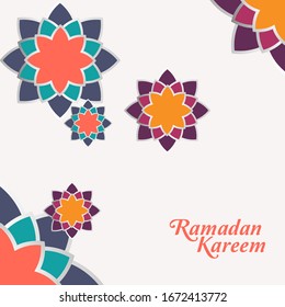 Grußkarte Rmadan Kareem Vektorillustration Hintergrund, islamischer Hintergrund