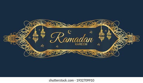 Grußkarte für Ramadan Kareem . Vektorgrafik